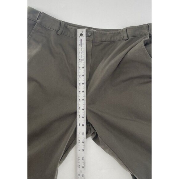 L.L. Bean Olive Green Women's Ankle Pants 12 Reg - Picture 8 of 11